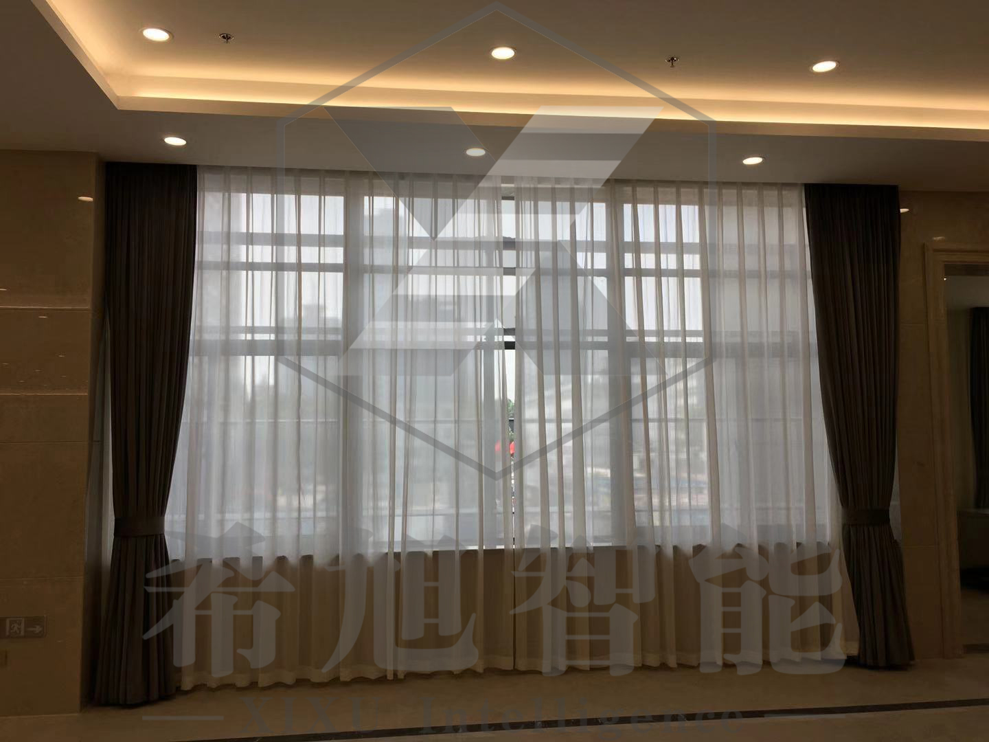 希旭智能浙江杭州浙江省委黨校文欣校區(qū)遮陽窗簾工程